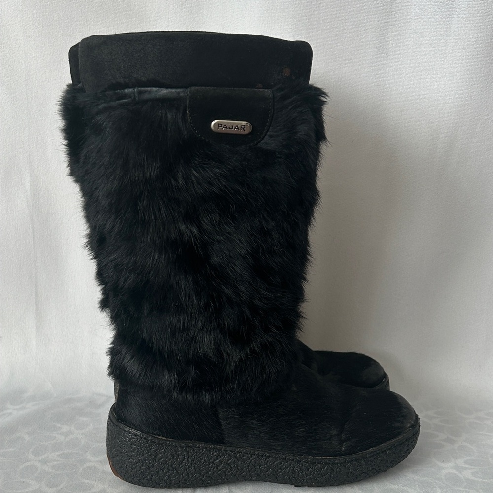 Pajar Made in Italy Cozy Black Faux Fur Winter Boots Shoes **Size 38/US 7** 🌺🌺 - Picture 3 of 12